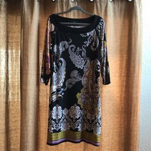 Paisley midi dress